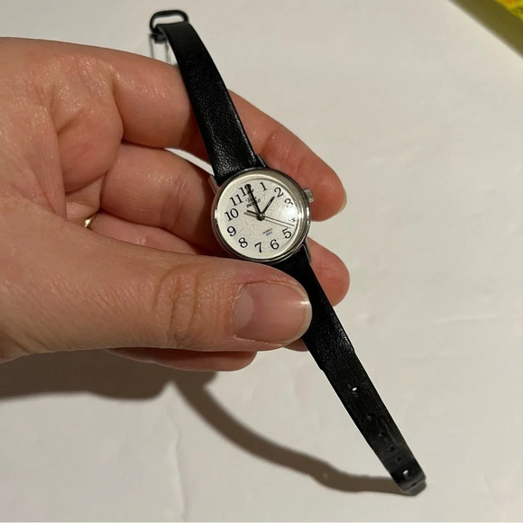 Timex Indiglo Quartz Watch Women Black Strap *needs Battery - Picture 5 of 10